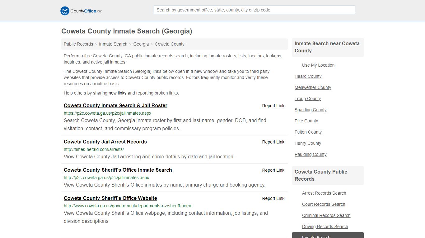 Inmate Search - Coweta County, GA (Inmate Rosters & Locators)